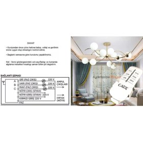 Resim Cata 6 Li Kanal Avize Kumandasi 6X1000 W CT-9151 