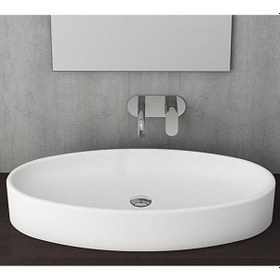 Resim Bocchi Vessel Elips Çanak Lavabo 85 CM P. Beyaz 1014-001-0125 