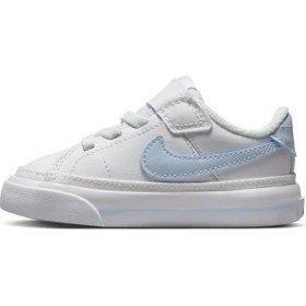 Resim Nike Beyaz - Mavi Bebek Yürüyüş Ayakkabısı DA5382-129-NIKE Court Legacy (Tdv) 
