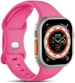 Resim Microsonic Apple Watch Series 8 41mm için Kordon ActiveFlex Wristband Koyu Pembe [Watch Series 8 41mm ile Uyumlu Kordon - Pembe] 