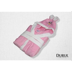 Resim Durul Kulaklı Pamuk Çocuk Bornozu 
