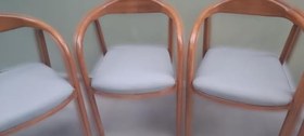 Resim Sandalye 90002 Yılan Tam Kolçak Model Kayın Retro Ayak Ceviz Renk 4ad El Yapım 