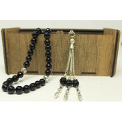 Resim Yaşamtohumu Onix (Oniks) Taşı Tesbih Faset Kesim 8Mm Ahşap Kutulu 