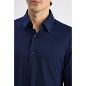 Resim D'S Damat Ds Damat Slim Fit Lacivert Örme Gömlek 6HF02G801281M 