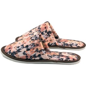Resim Erkek Kahverengi Köpek Desenli Yumuşak Tabanlı Ev Terlik Kahverengi 