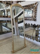 Resim Matmazel Model Platin Altın Renk Varaklı Ayaklı Boy Aynası 