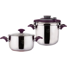 Resim Tantitoni Powercook Mor Düdüklü Tencere Seti 4+7 Lt 