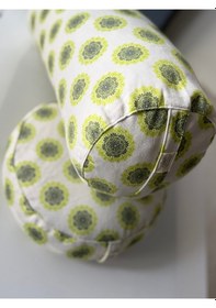 Resim Zafu Silindir Uzun Yoga Meditasyon Minderi Bolster Haki 