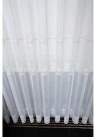 Resim Nevra Gold 1/2.5 Normal Pileli Çelik Düz Desen Ütü İstemez Kırışmaz Yeni Sezon Salon Oda Tül Perdesi Gold 