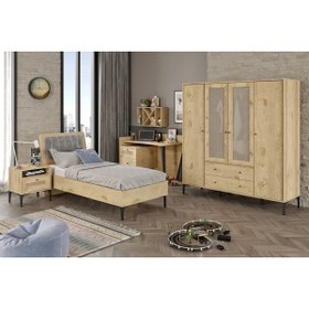 Resim VENATTO Trio Xl Genç Odası (MEŞE) (%100MDF) 