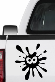 Resim levvas 2 Adet Paintball Desen Ayna Sticker Yapıştırması Su Geçirmez Çıkarılabilir Çıkartması 15cmx17cm 