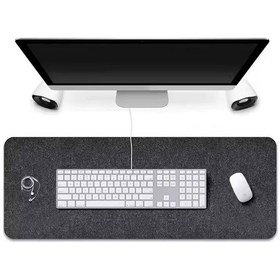Resim Oyun Mouse Pad Büyük Keçe Sümen Klavye Mat Masa Koruyucu 3mm Antrasit Renk 90x45cm 