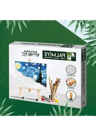 Resim Numaralandırılmış Sayılarla Boyama Tuval Seti 40x50 Cm - Kırmızı Kapı Tasarımı 