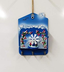 Resim Çİçek ve Değirmen Süslemeli Dekoratif Anahtarlıklı Posta Kutusu 