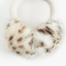 Resim Kadın Leopar Desenli Peluş Kulaklık 