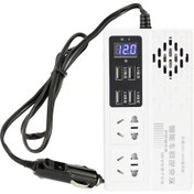 Resim Neevoyu Beyaz Araç Inverteri 250w - 12v/24v Dc'den 220v Ac'ye Dönüştürücü, Akıllı Koruma Ve Usb Çıkışı İle Dijital Göstergeli 