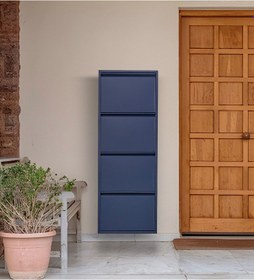 Resim Kaser Metal 4 Lü Metal Ayakkabılık Antrasit 