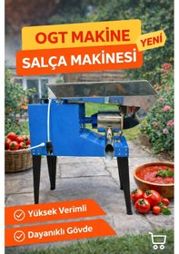Resim Mavi Ayaklı Profesyonel Salça Makinesi 3 HP | Domates Biber Salça Çekme Makinesi 700 Kg Kapasiteli 