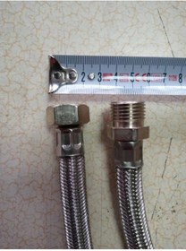 Resim Diril Yapı Market 50 cm Kalın Çelik Örgülü Bağlantı Hortumu 1/2R*1/2N (25 Ad) 