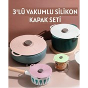 Resim SepetBudur 3'lü Vakumlu Silikon Kapak Seti 