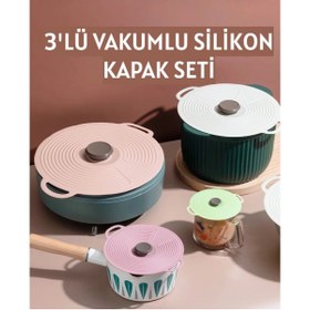 Resim SepetBudur 3'lü Vakumlu Silikon Kapak Seti 
