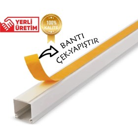 Resim YTE Extra Kendinden Yapışkanlı Kahve Kablo Kanalı 12X12 1 Metre 
