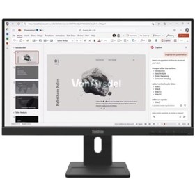 Resim LENOVO THİNKVİSİON E22-40 64C9MAR6TK 21,5” PİVOT HDMI DP VGA SPEAKER 2X2W 100HZ FHD IPS MONİTÖR 