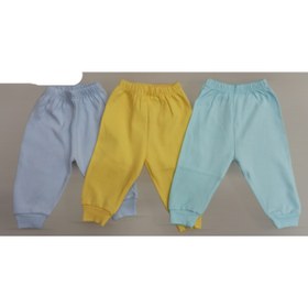 Resim özdemirli bebe Unisex Bebek Mavi Patiksiz Alt Pijama Ayaksız 3'lü Paket 