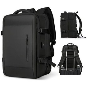 Resim Honeybeeshop Huabusb Büyük Kapasiteli Katlanabilir Usb Şarj Portlu Siyah Seyahat Sırt Çantası Siyah 