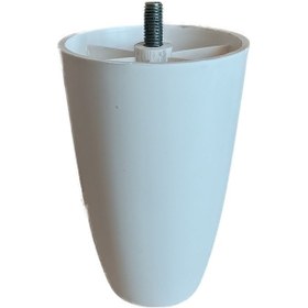 Resim The Zeygen Armut Plastik M8 Vidalı Mobilya Ayağı 12 CM Beyaz 1'li 