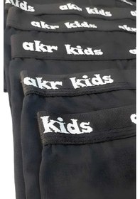 Resim Uniquetrenders Erkek Çocuk İkili Set Pamuklu Penye 6 Atlet 6 Boxer Gri - Siyah 