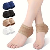 Resim 1 Çift Gel Topuk Koruyucuları Nefes Alabilen Konfor Plantar Topuk Koruyucuları, Günlük Ayak Bakımı ve Destek İçin Silikon Gel Topuk Pedleri 