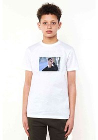 Resim K-Pop Sf9 Rowoon Baskılı Unisex Çocuk Beyaz T-Shirt 
