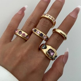 Resim 6 adet Set Kadınlar için Boho Vintage Geometrik Yüzük Seti Moda Kişilik Takı Hediyeleri Günlük Kıyafetler Tatil Plaj Partisi Aksesuarları ile Uyumlu 