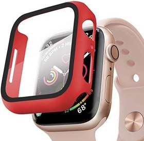 Resim Microsonic Apple Watch Series 4 44mm için Kılıf Matte Premium Slim WatchBand Kırmızı [Watch Series 4 44mm ile Uyumlu Kılıf - Kırmızı] 