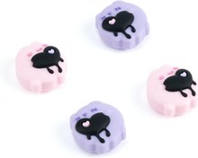 Resim GeekShare 4PCS Halloween Joystick Thumb Grip Caps Cute Silicone Thumbstick Caps Kawaii Bear Shaped Joystick Cover Compatible with Nintendo Switch/OLED/Switch Lite - Sensitive Heart 