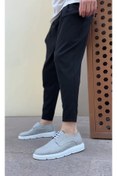 Resim aradimtaradim BA0003 Bağcıklı Klasik Spor Gri Renk Keten Yüksek Taban Casual Erkek Ayakkabı 