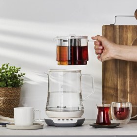 Resim Homend Royaltea 1749H Konuşan Cam Çay Makinesi Beyaz 