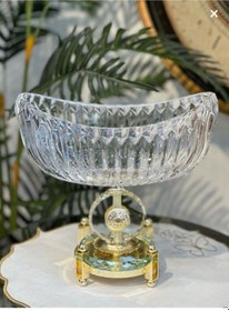 Resim Elta Collection Ultra Lüks Premium Kristal Gold Gondol Kase Dekoratif Masa Ve Salon Aksesuarı Gold 