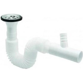 Resim Lavabo Sifonu Paslanmaz 1.kalite Çamaşır Çıkışlı 