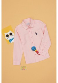 Resim U.S. Polo Assn. Kız Çocuk Açık Pembe Uzun Kollu Basic Gömlek 50306588-VR078 