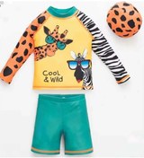 Resim Erkek Çocuk Boneli Uzun Kollu Mayo Turuncu 