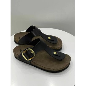 Resim EFW Gema Kadın Parmak Arası Siyah Terlik Yeni Sezon 