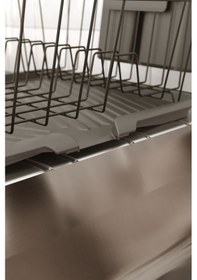 Resim Teknotel Tek Katlı Bulaşıklık Tabaklık Oluklu Tepsi Mat Siyah Kb0 Mat Siyah 