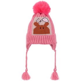 Resim Kitti Kız Çocuk 1-4 Yaş Kulaklıklı Bere - Pembe / 1-4 Yaş 