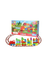 Resim Play Blox Oyuncak Tren Seti 77 Parça Sayılar Ve Alfabe Treni Parlak Renkler Mega Blok Seti 2397 