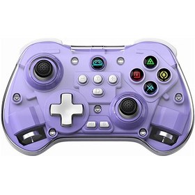 Resim Z01x Şeffaf Tasarımlı Bluetooth Gamepad Altı Eksenli Çift Motorlu Titreşimli Oyun Denetleyicisi - Mor 