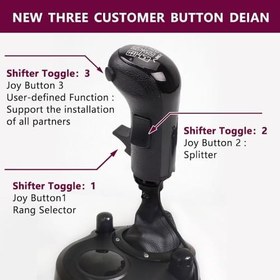 Resim suupar USB Truck Simulator Shifter, Gearshift Knob for ATS & ETS2 - Compatible with Logitech G29 G27 G25 G920, Thrustmaster TH8A and Fanatec SQ - PC Racing Shifter 