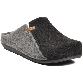 Resim Siyah Anatomik Keçe Erkek Ev Terlik K-63.007 M Siyah 