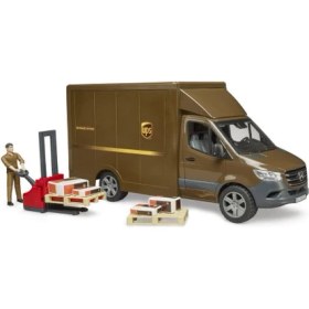 Resim Bruder Mercedes Benz Sprinter Ups Kargo Aracı, Transpalet Ve Fıgür BR02678 